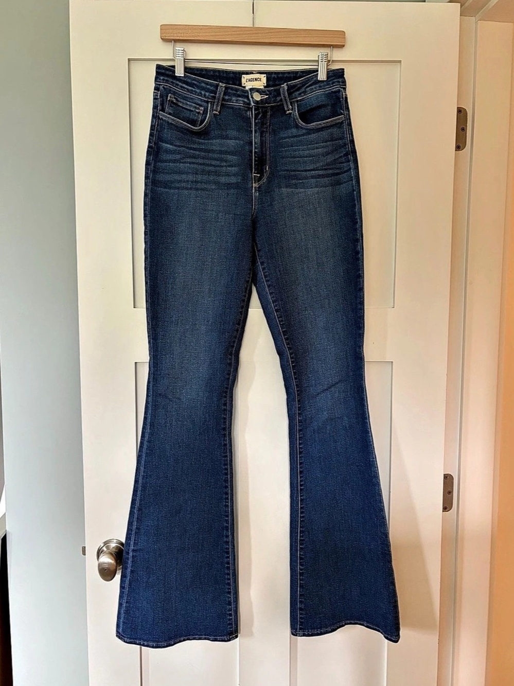 L’AGENCE Marty High Rise Flare Jeans Ramada Blue Size 28 - Picture 4 of 9